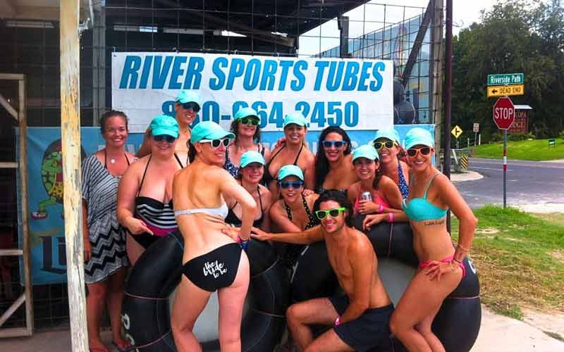 River Sports Tubes location on the Guadalupe River Horseshoe Loop near Canyon Lake